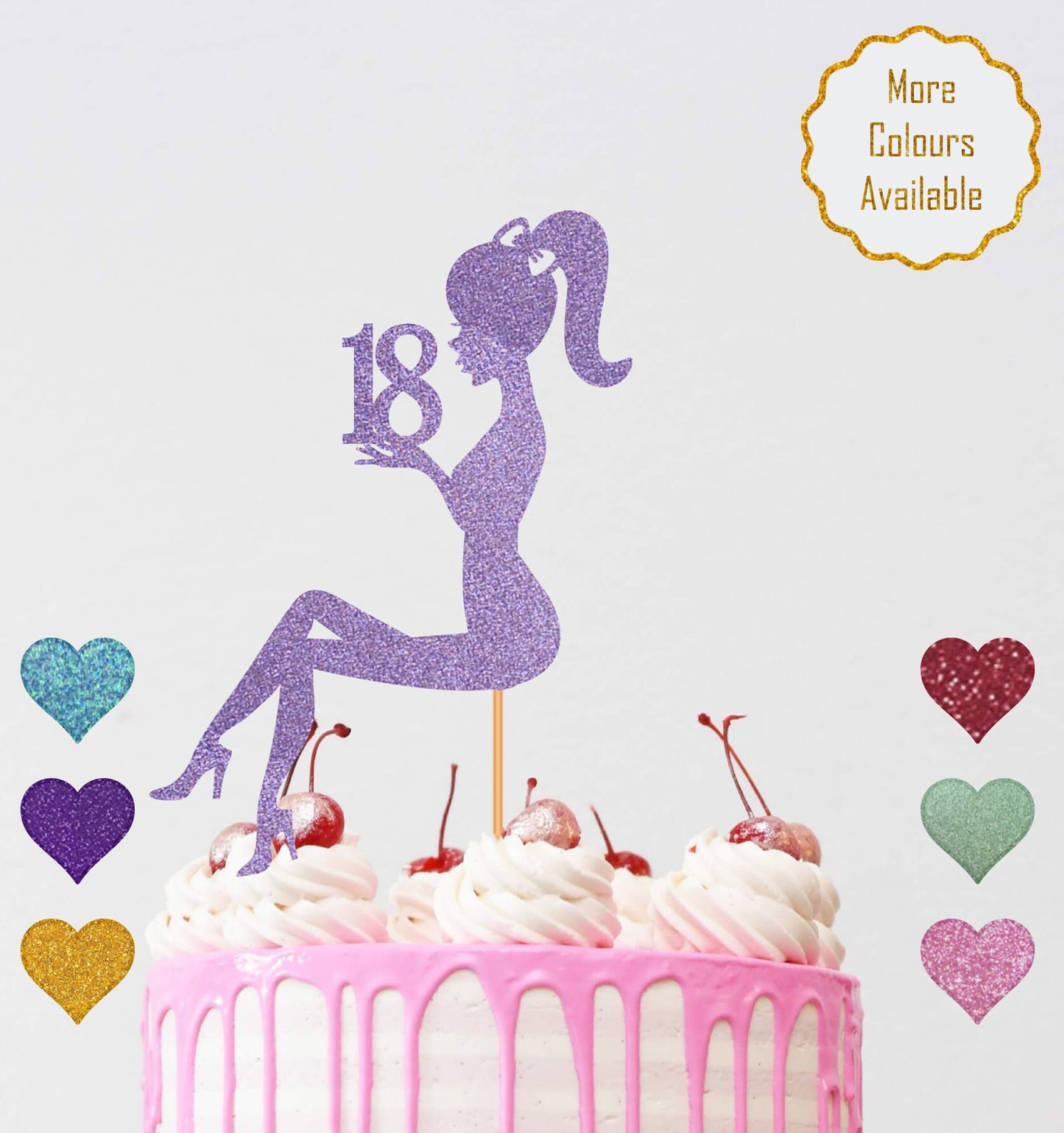 Sitting Girl Silhouette Cake Topper, Woman Cake Toper, Custom Age, Crown Princess, Happy Birthday Cake Topper, Lady On Cake