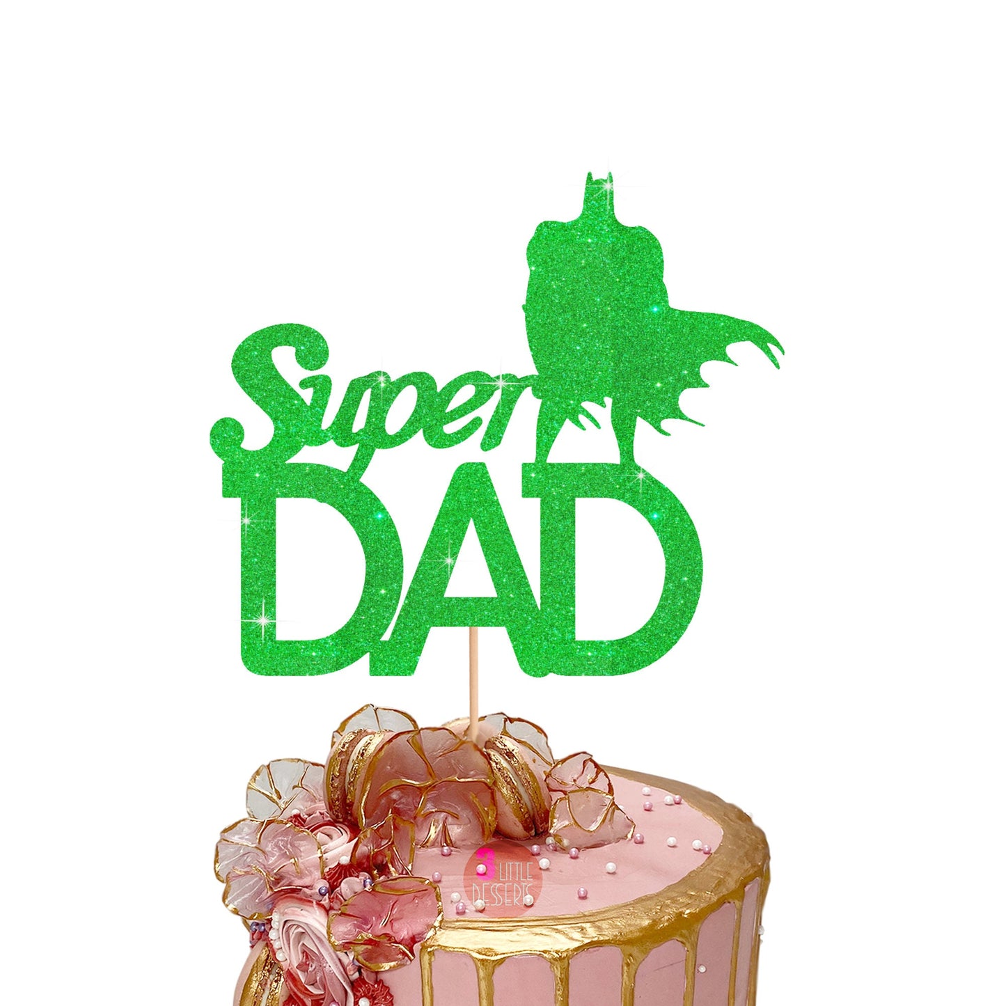 Super Dad Cake Topper, Dad's Birthday, Father's Day Cake Topper, Father's Day Cake Décor, Modern Father's Day Topper, Best Dad, Double Sided