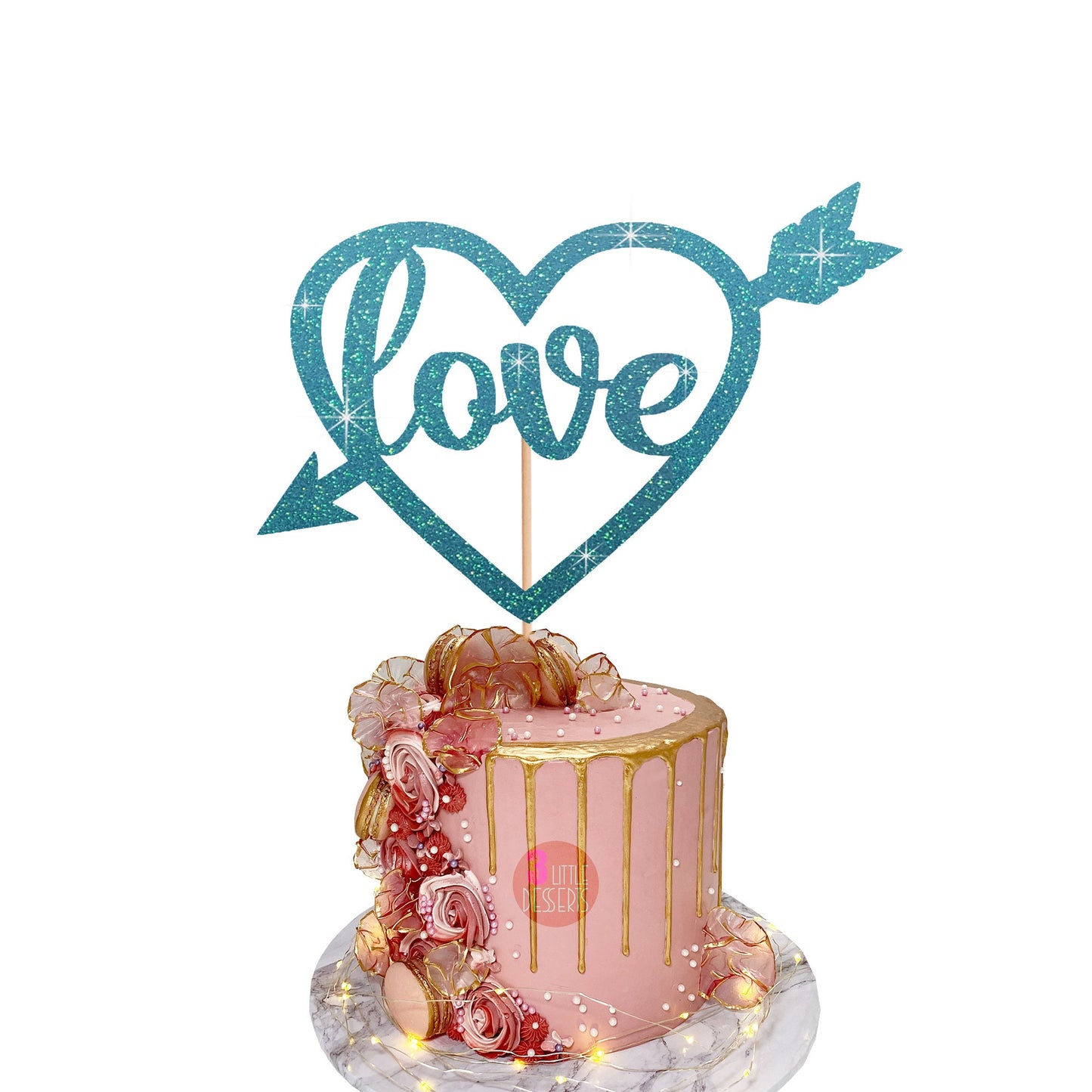 Valentine's Day Cake Topper, Happy Valentines Day Cake Topper
