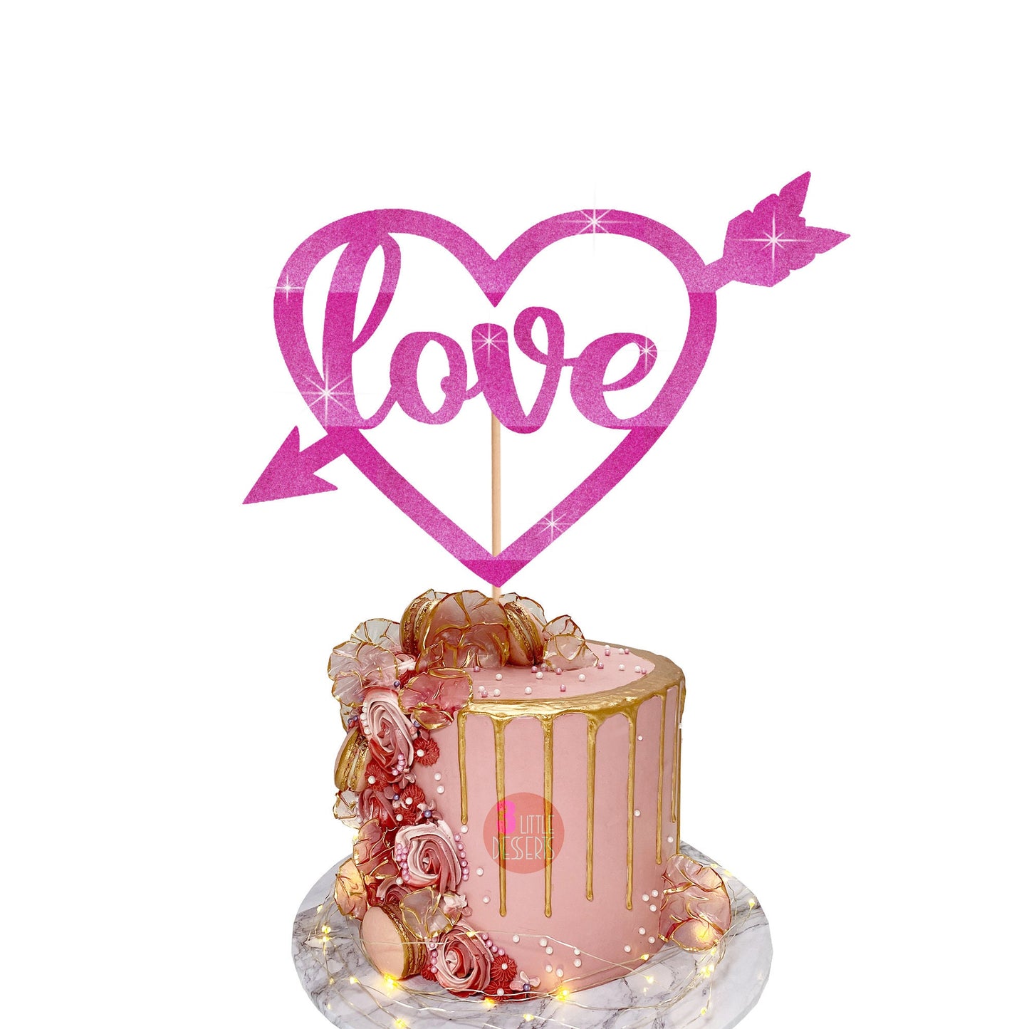 Valentine's Day Cake Topper, Happy Valentines Day Cake Topper