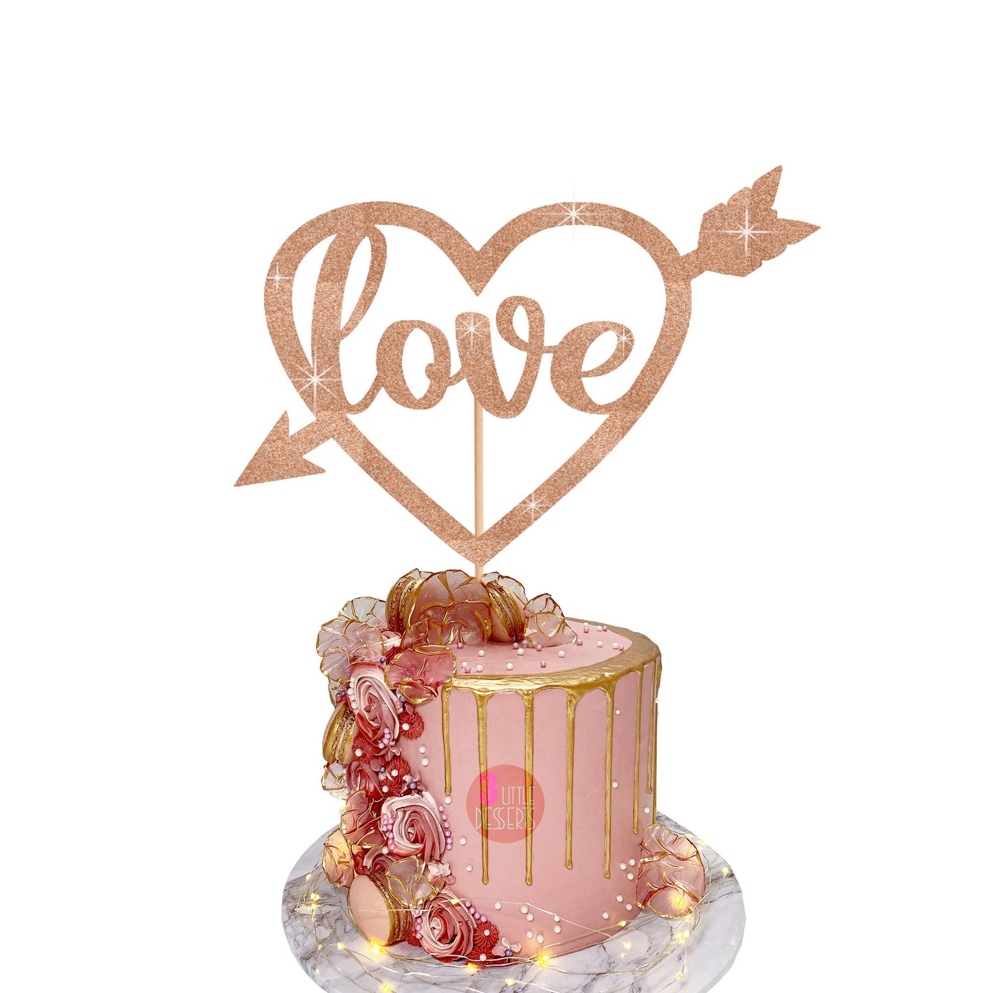 Valentine's Day Cake Topper, Happy Valentines Day Cake Topper