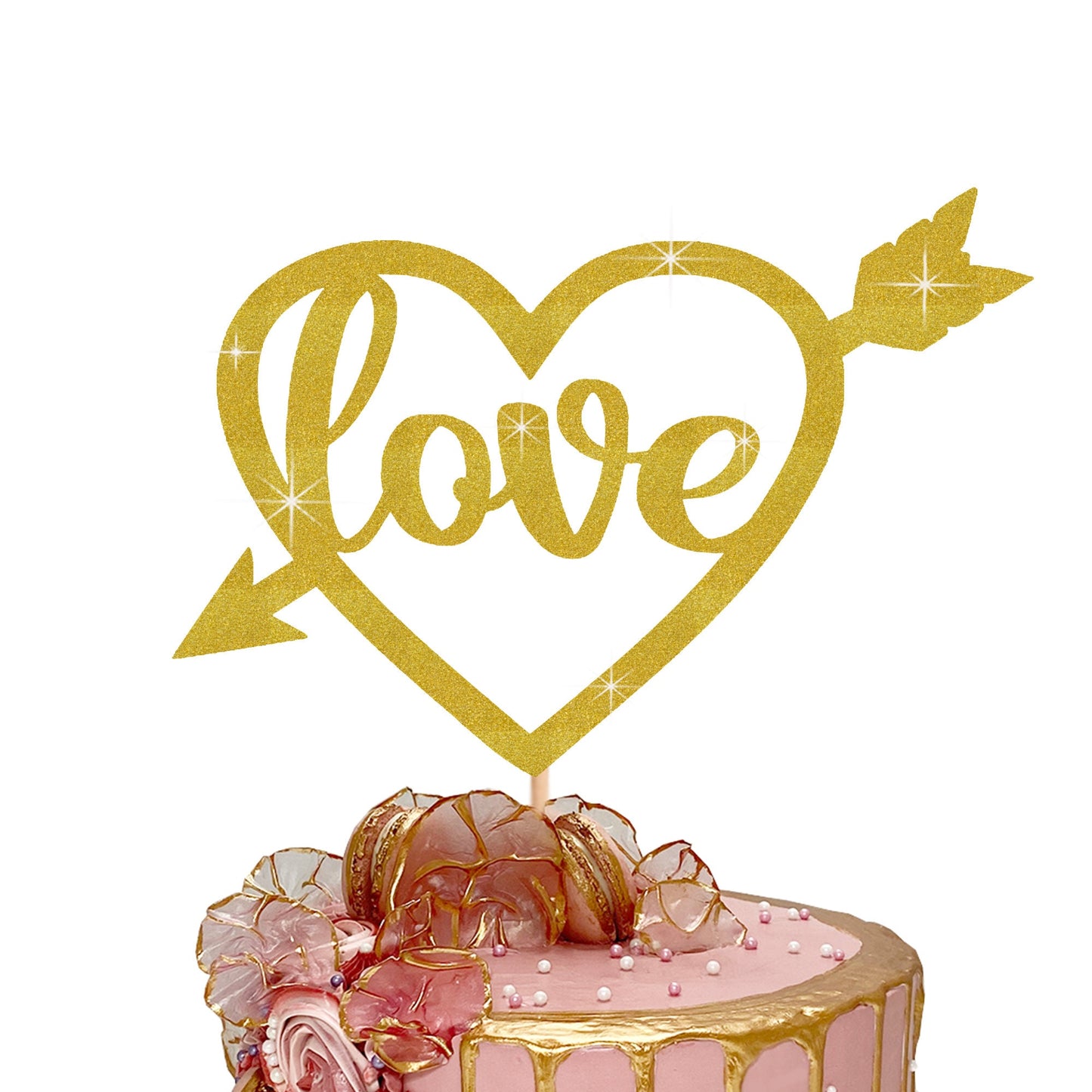 Valentine's Day Cake Topper, Happy Valentines Day Cake Topper