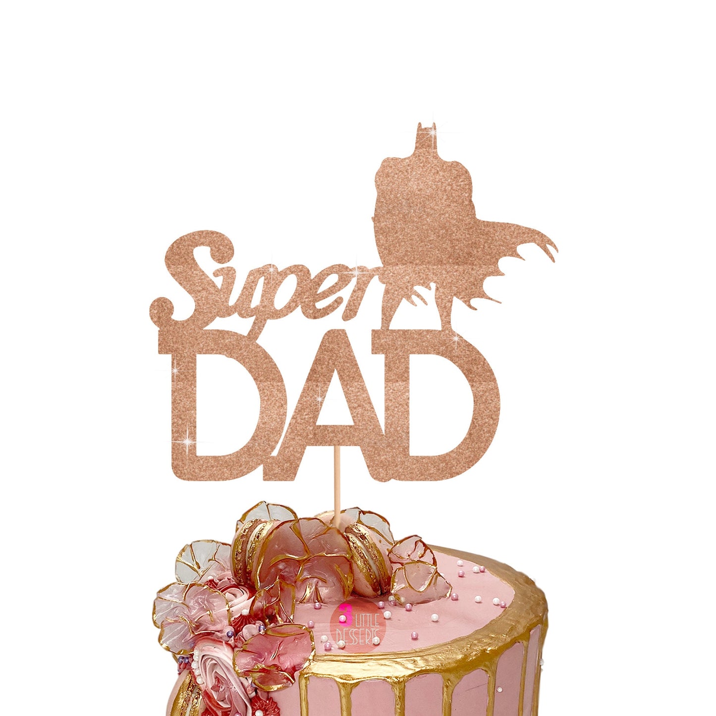 Super Dad Cake Topper, Dad's Birthday, Father's Day Cake Topper, Father's Day Cake Décor, Modern Father's Day Topper, Best Dad, Double Sided