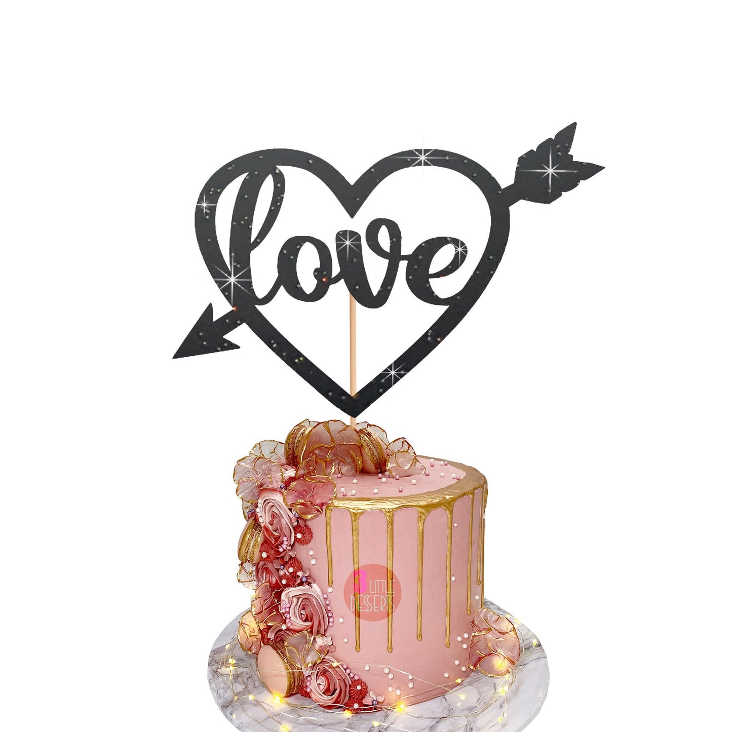 Valentine's Day Cake Topper, Happy Valentines Day Cake Topper