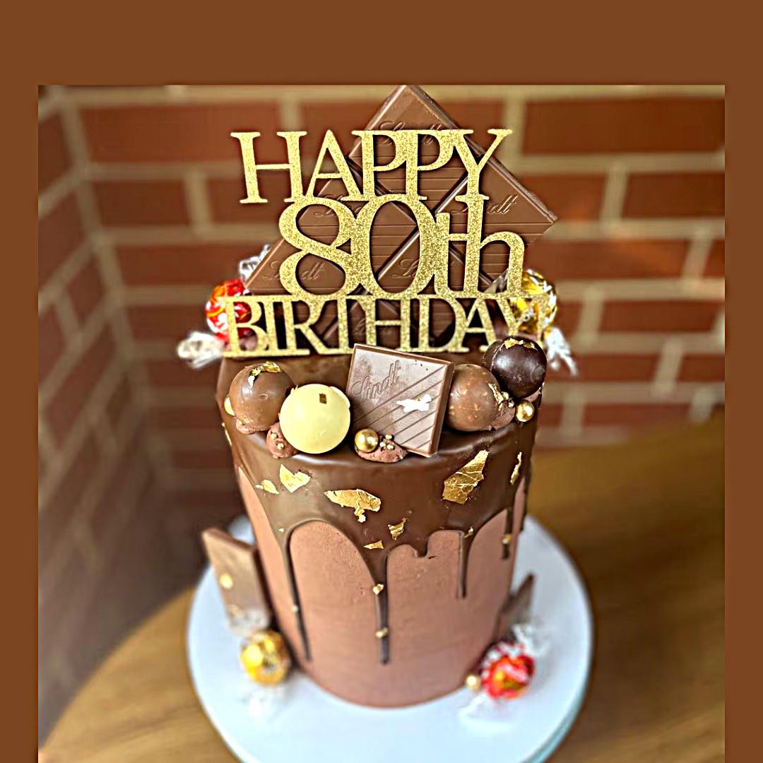 Personalised Glitter Cake Topper for Birthday, Wedding, Anniversary, Baby Shower Custom Text, Name & Age with MultiColored Party Decoration